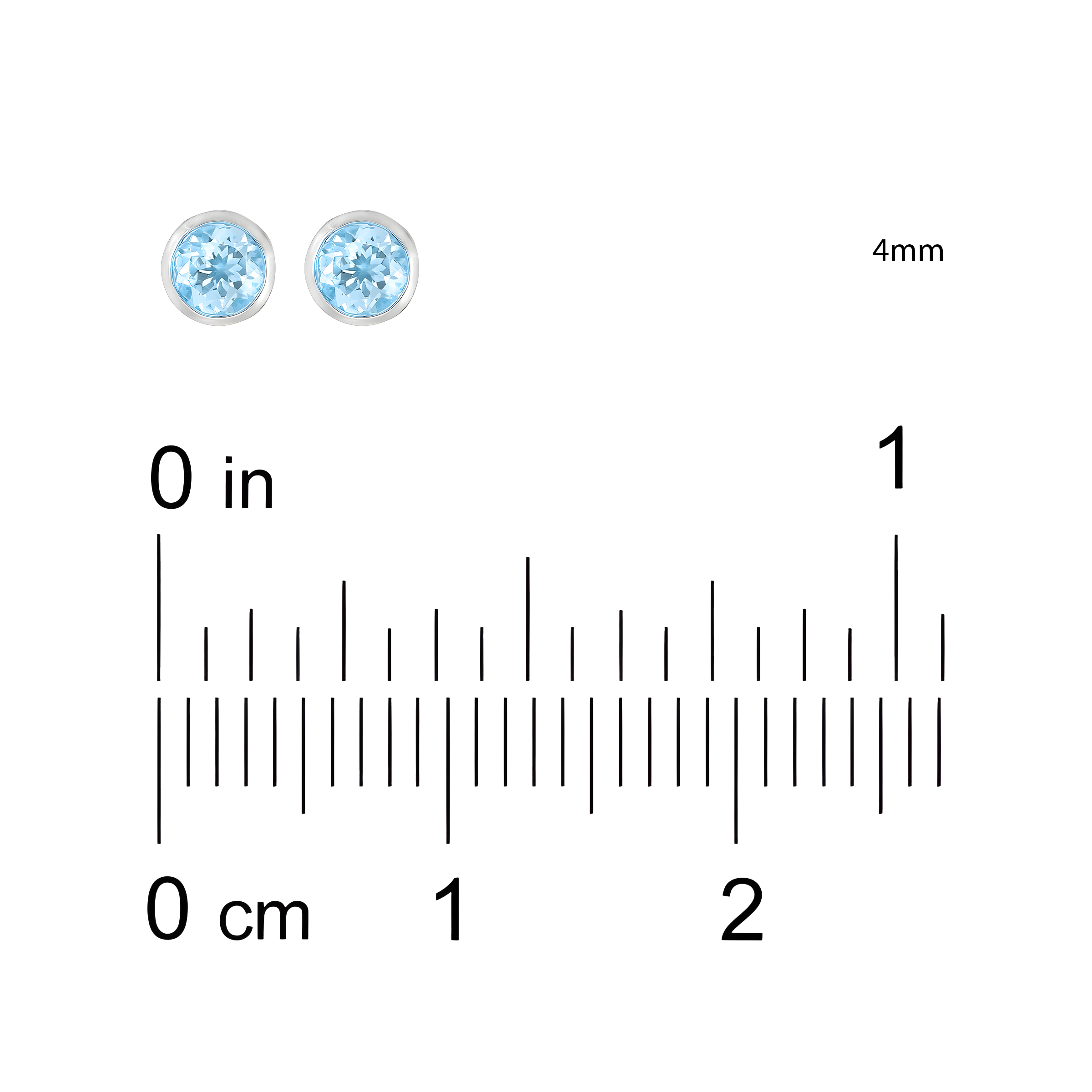 Aquamarine Basket Bezel Set Earrings in 14k White Gold
