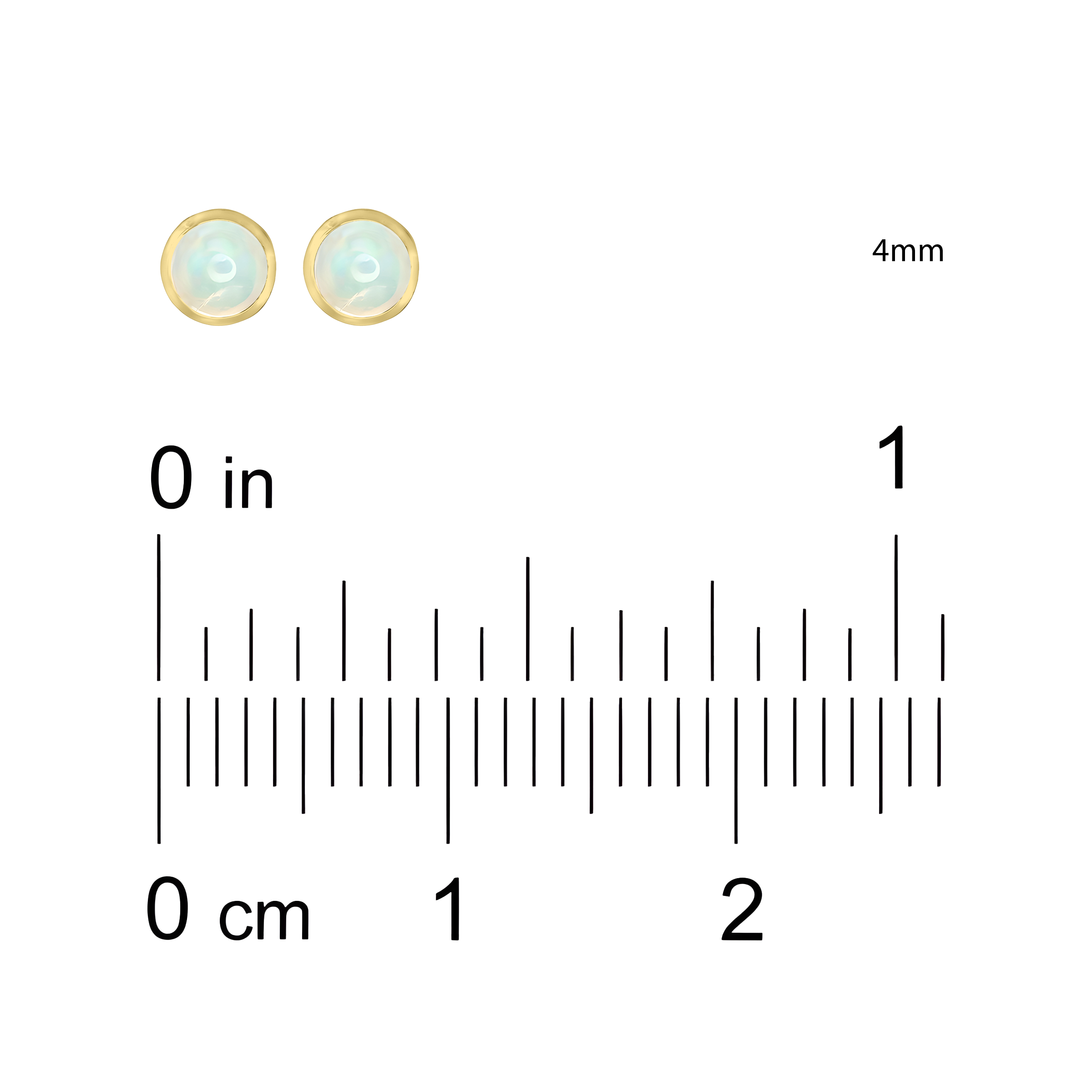 Opal Basket Bezel Set Earrings in 14k Yellow Gold