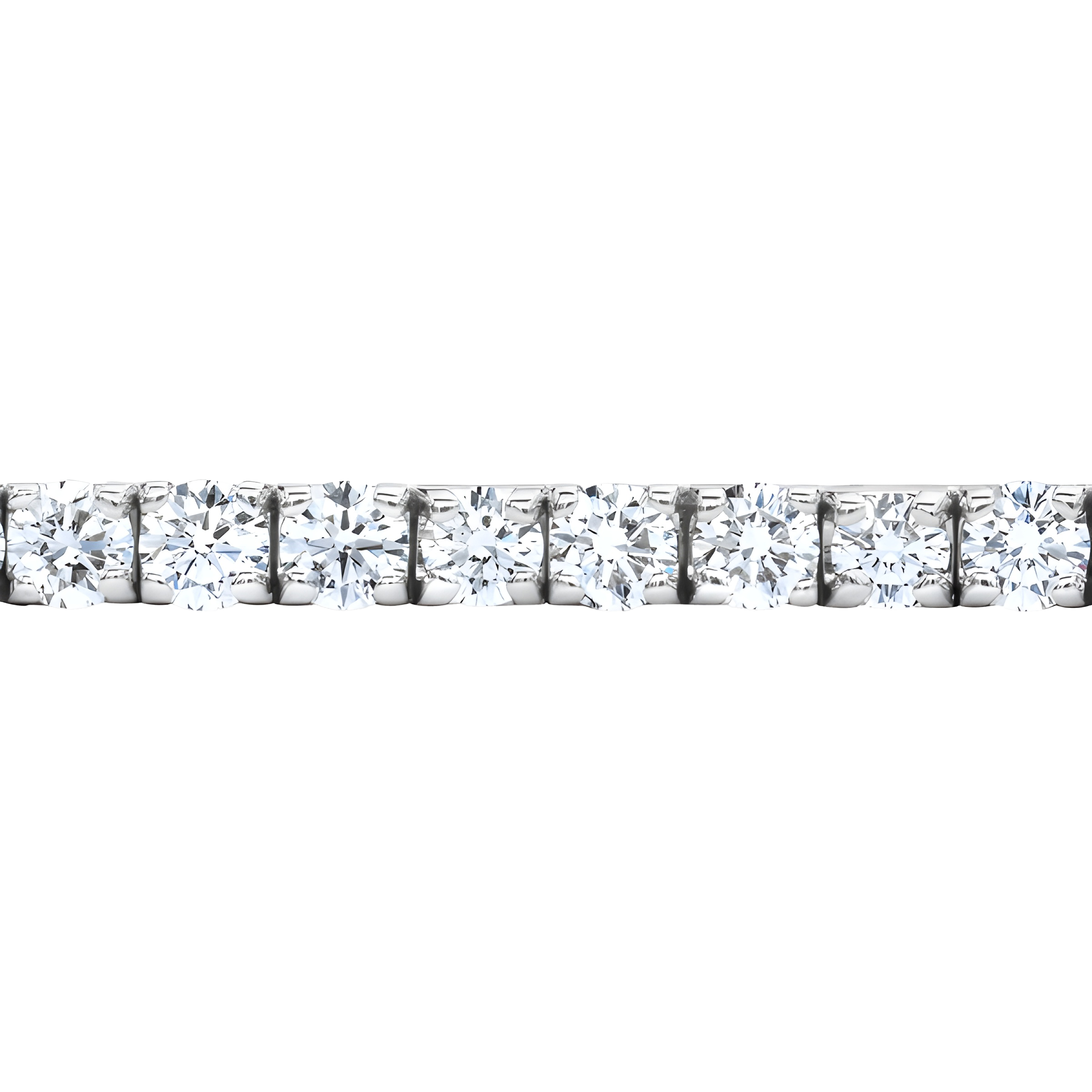 Round Brilliant Diamond Tennis Bracelet in 14K White Gold