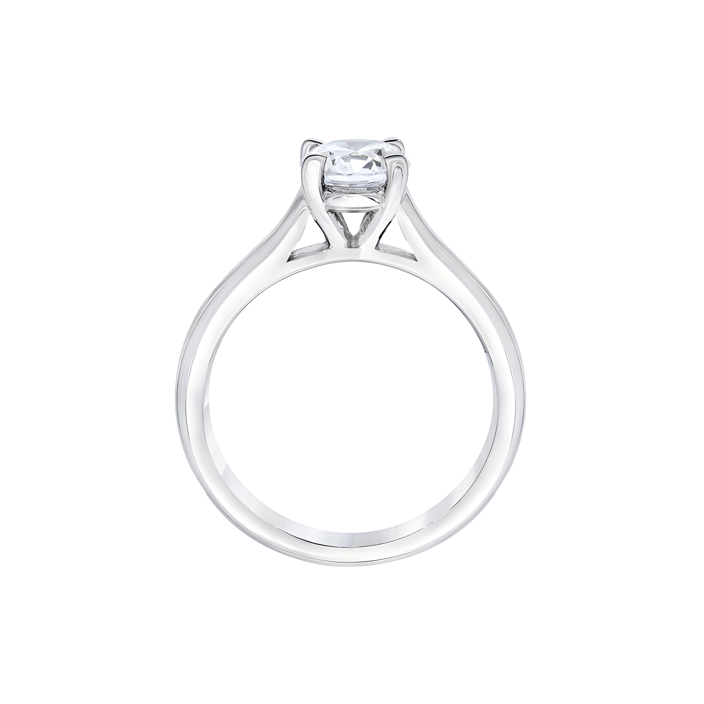 Round Brilliant Solitaire Diamond Engagement Ring in Platinum