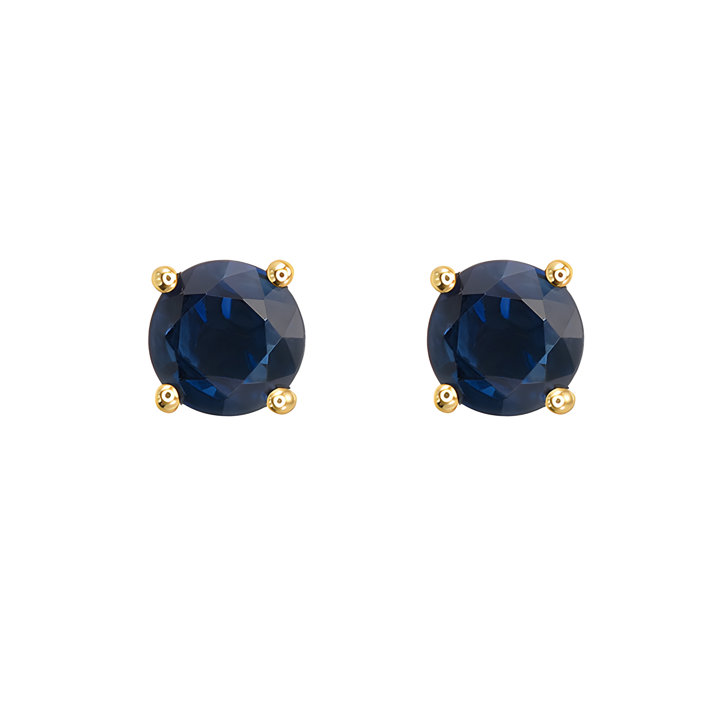 Sapphire Stud Earrings in 18k Yellow Gold