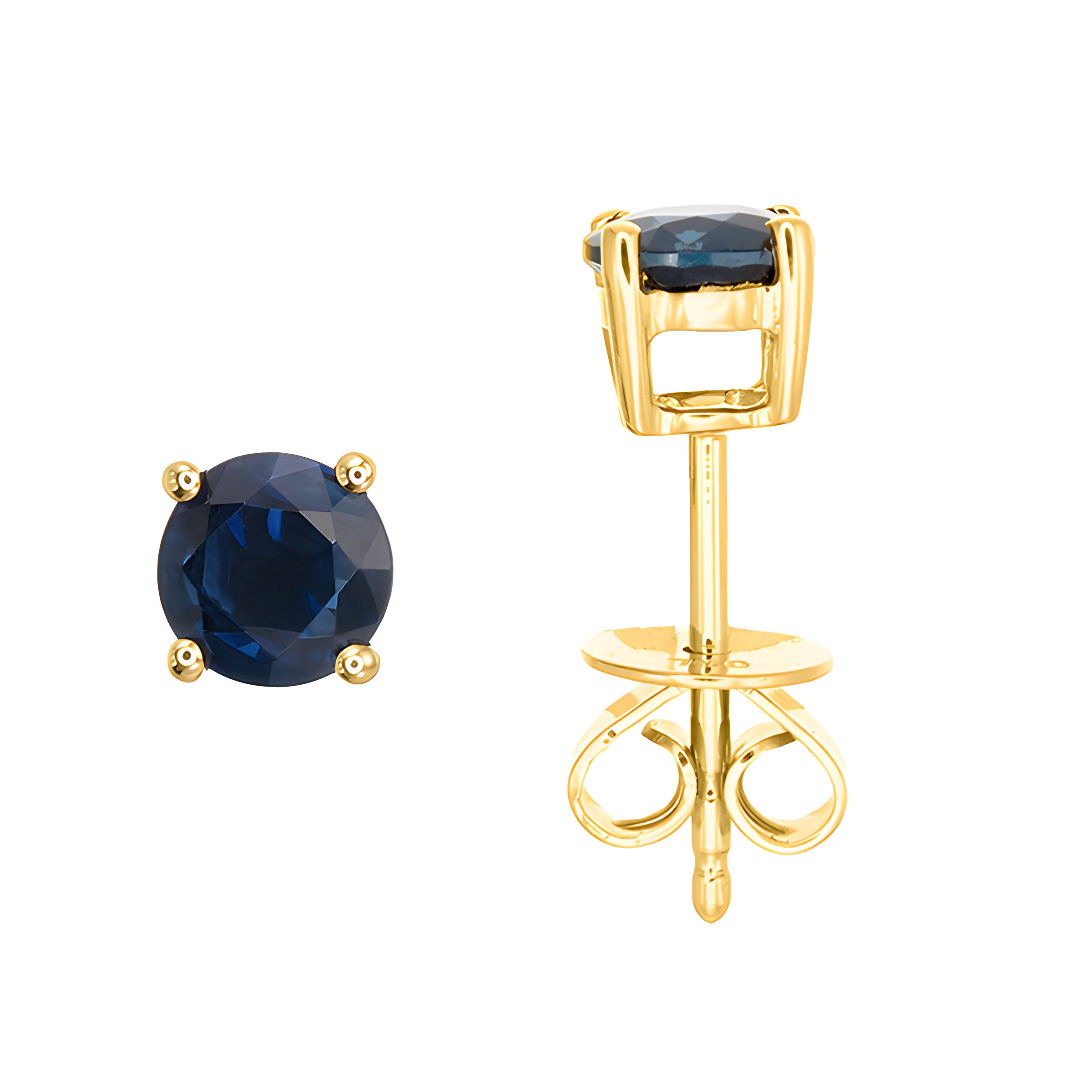 Sapphire Stud Earrings in 18k Yellow Gold