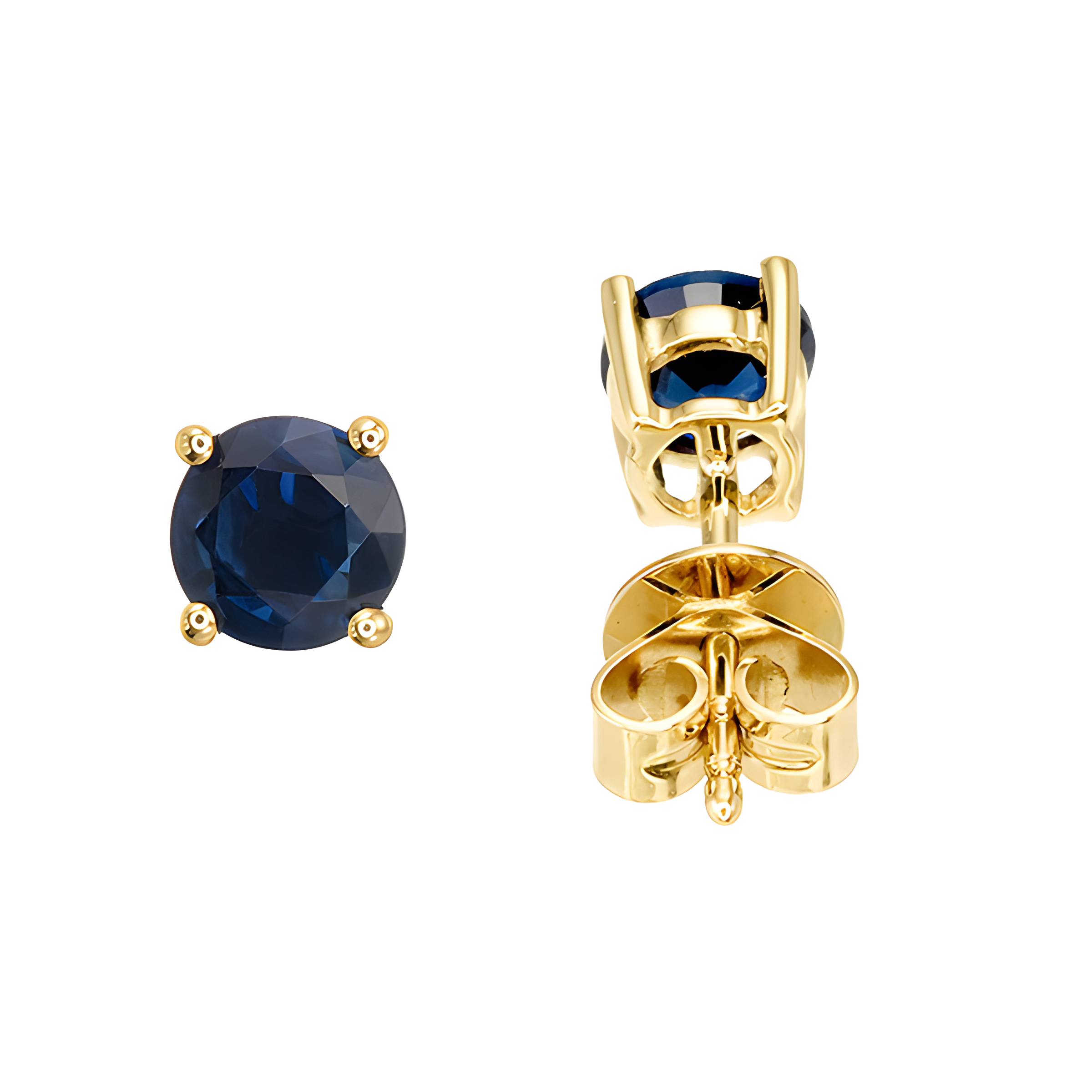 Sapphire Stud Earrings in 18k Yellow Gold